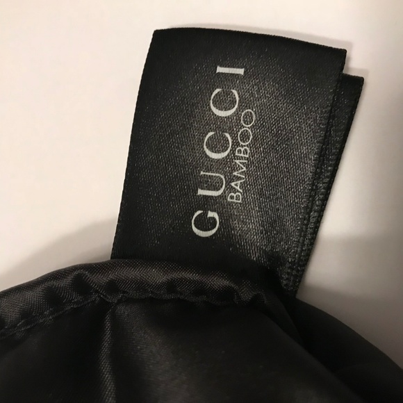 Gucci  bamboo black velvet clutch - Picture 3 of 7